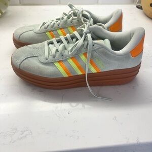 Adidas Women's Gray and Orange Sneakers
